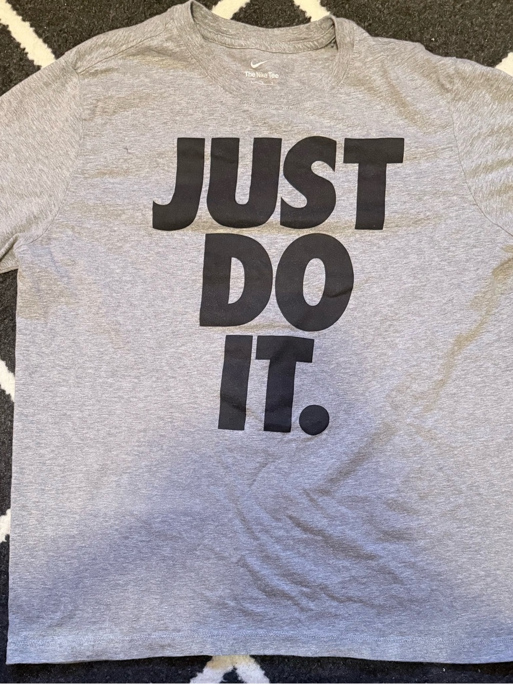 Nike Grey Tee with Black Bold Front Print